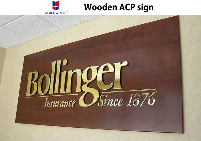 wooden acp panel sign
