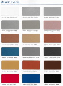 ACP Panels color chart- Aluminum Composite Panel Supplier
