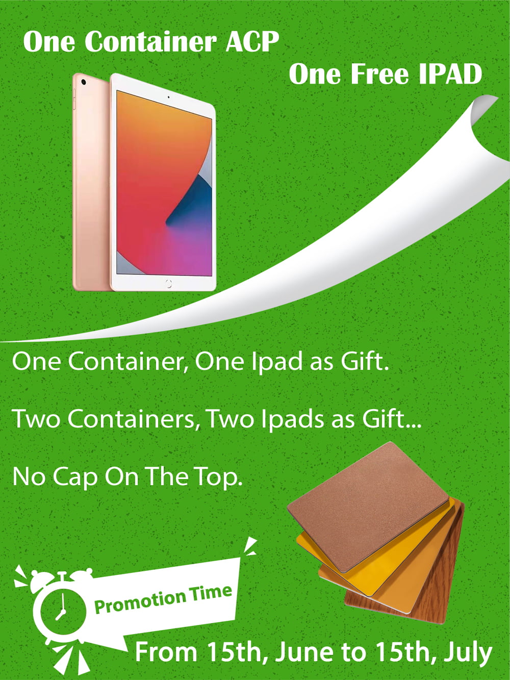 One Container ACP, One Free Ipad—Alucoworld Limited-Time Promotion!